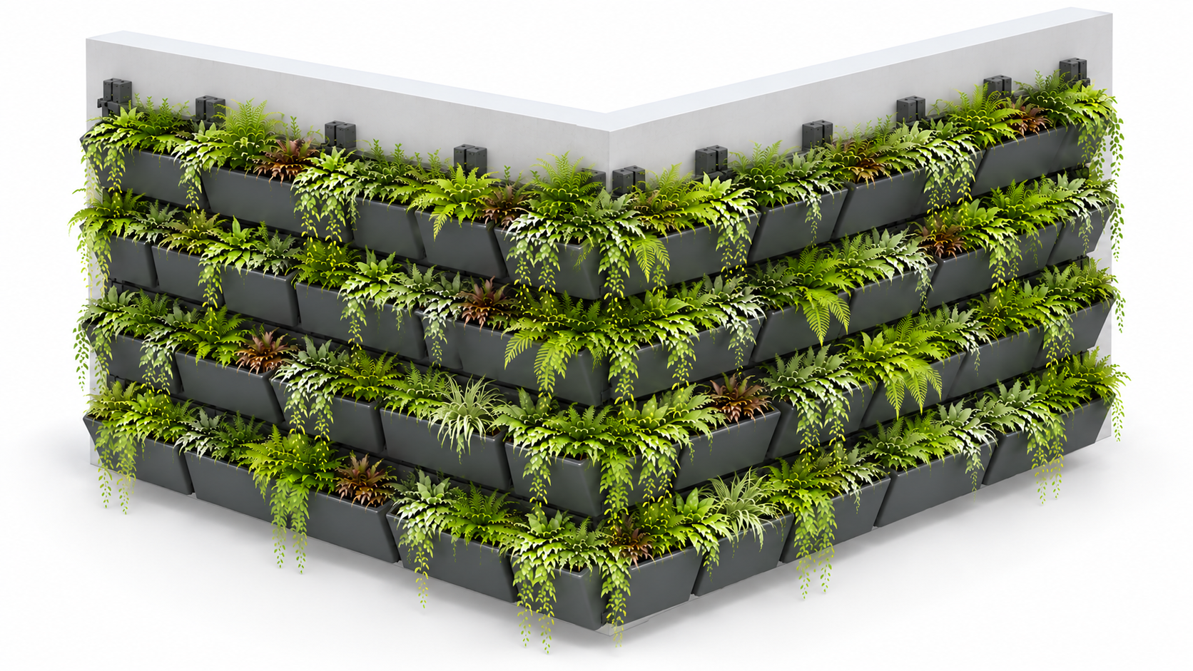 Lush Modular Vertical Garden Corner
