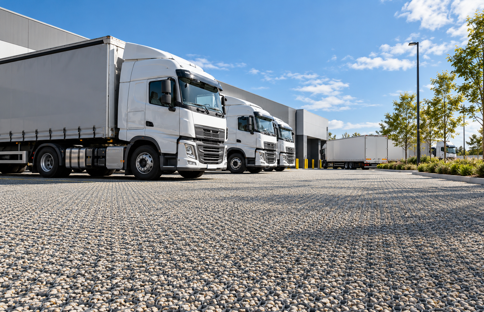 Modern Fleet Yard on Permeable Ground