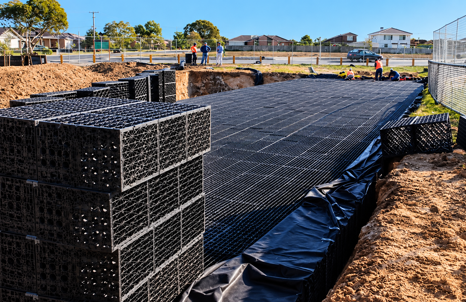 Modular Stormwater Tank Installation